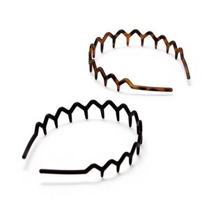 Kitsch Zigzag Headbands - Black and Tortoiseshell